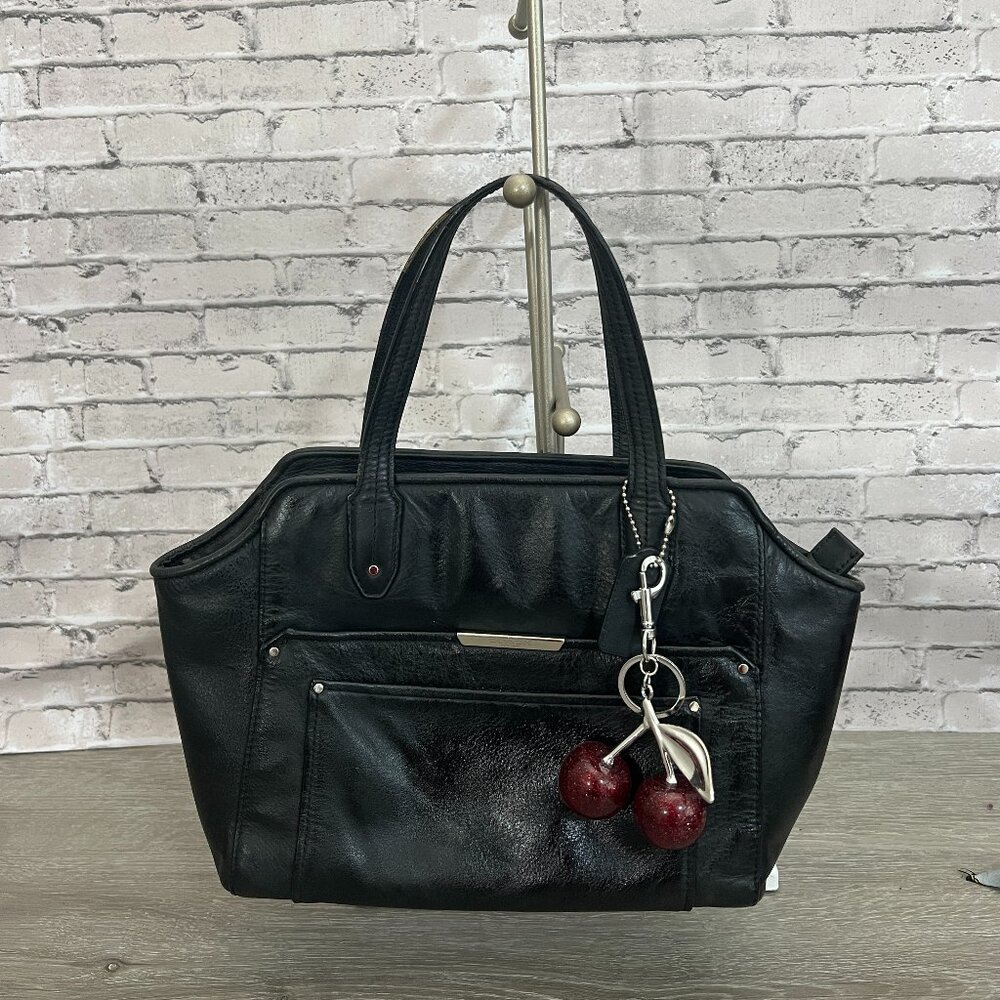 COACH F32944 TAYLOR BETTE BLACK LEATHER MINI TOTE CROSS-BODY BAG - Picture 1 of 7